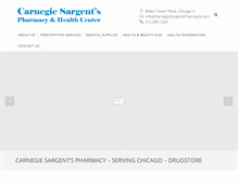 Tablet Screenshot of carnegiesargentspharmacy.com